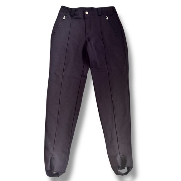 Bogner Women’s Ski Snow Pants black stirrup leggings EUC stretch pant outdoor - Picture 1 of 12